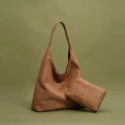 Audre Suede Hobo Bag Set